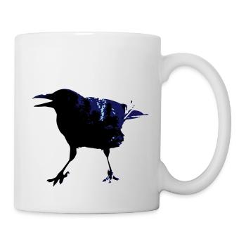 Rabe - Tasse - Weiß - Rechts