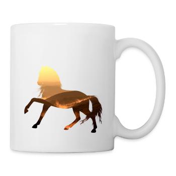 Pferd - Tasse - Weiß - Rechts