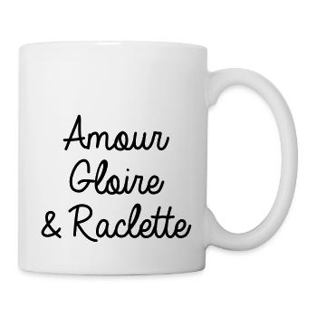 Amour gloire et raclette - Mug blanc - blanc - Droite