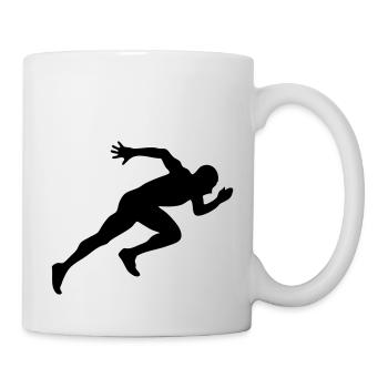 running without stripes - Mug blanc - blanc - Droite