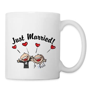 Just Married In Love - Mug blanc - blanc - Droite