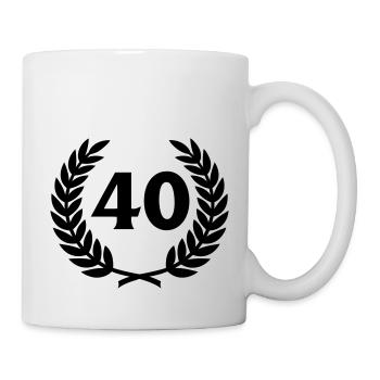 Laurel wreath & Number (40) - Mug - white - Right