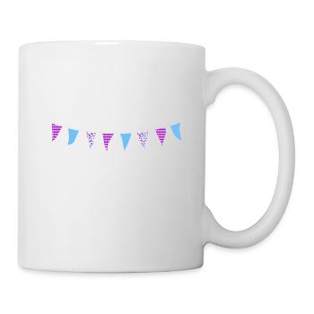 Blue and Purple Bunting - Mug - white - Right