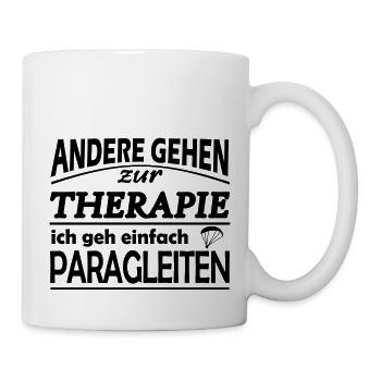 therapie gleitschirmflug Geschenk - Tasse - Weiß - Rechts