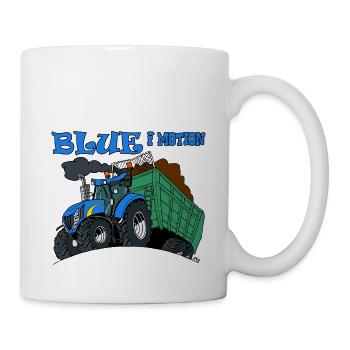 blau i Bewegung - Tasse - Weiß - Rechts