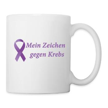Zeichen gegen Krebs - Tasse - Weiß - Rechts
