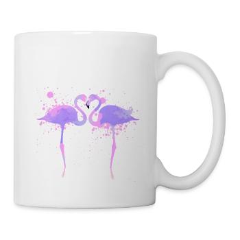 Flamingos - Tasse - Weiß - Rechts