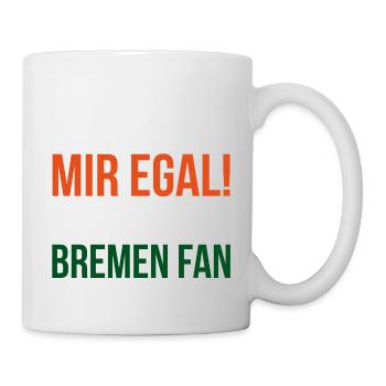 Ich bleibe Bremen Fan - Tasse - Weiß - Rechts