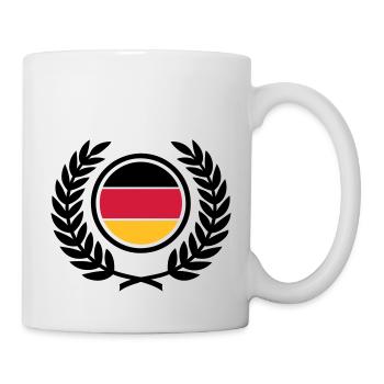 Germany (flag & laurel wreath) - Mug - white - Right