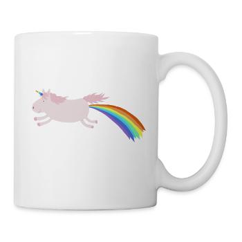 Regenbogeneinhorn - Tasse - Weiß - Rechts