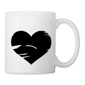 I love Brasil - Brazil flag heart - Mug - white - Right