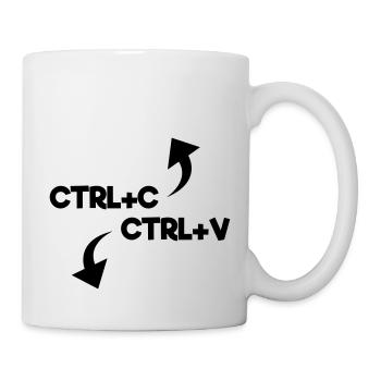 ctrl c ctrl v - Tasse - Weiß - Rechts