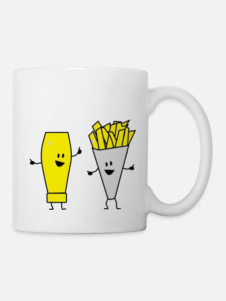 mayonnaise french fries - Mug - white