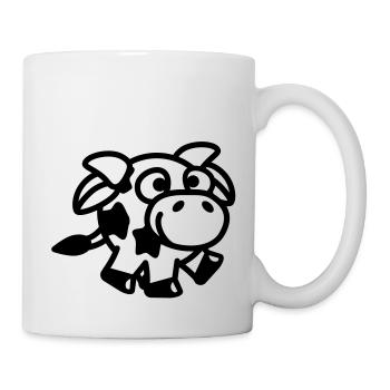 smiley_cow_1c - Mug blanc - blanc - Droite