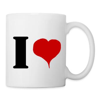 i love - Mug blanc - blanc - Droite