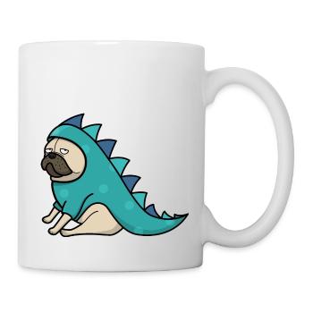 Mops - Tasse - Weiß - Rechts
