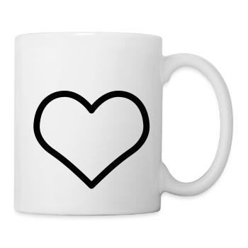 Corazone Liebe Herz Herz Liebe amor valentine - Tasse - Weiß - Rechts