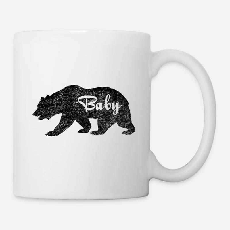 Ourson. Bébé ours garçon. Bébé ours fille. Camping. - Mug blanc - blanc