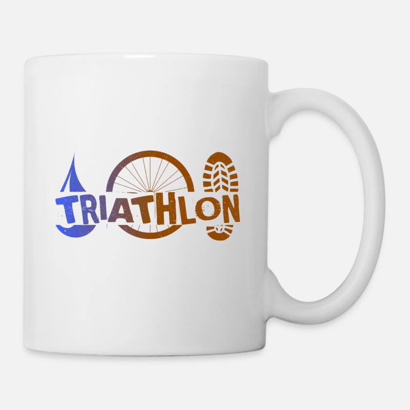 Icônes du triathlon - Mug blanc - blanc