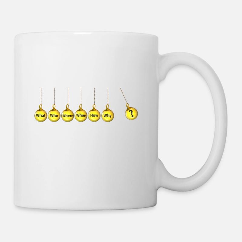 Fragen - Tasse - Weiß