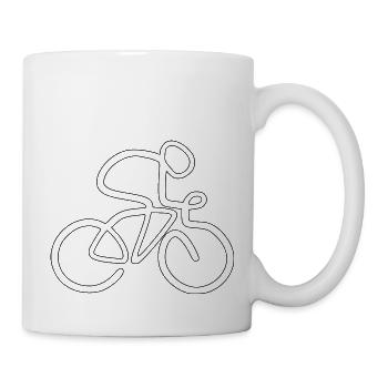 fahrrad bicycle bike driver fahrer1 - Tasse - Weiß - Rechts