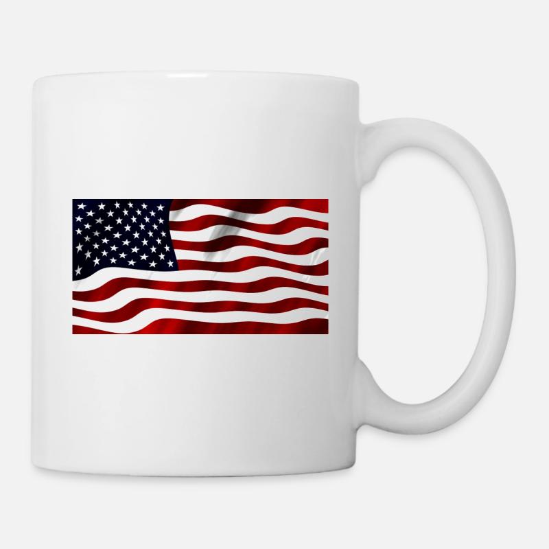 US flag - Mug - white