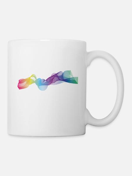 onde couleur - Mug blanc - blanc