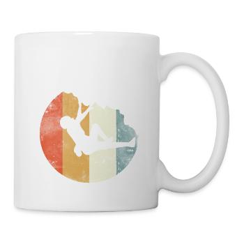 Geschenk Kletterer Boulderer klettern bouldern - Tasse - Weiß - Rechts