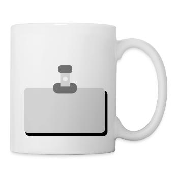 namensschild leer - Tasse - Weiß - Rechts