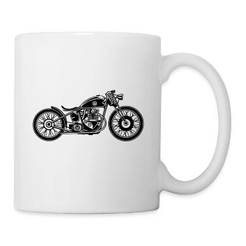 Chopper / Bobber motorcycle 09_black white - Mug - white - Right