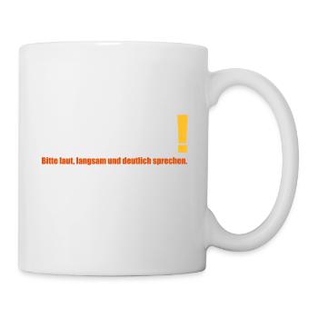 fufzisch 50 Jahre Geburtstag deutlich sprechen - Tasse - Weiß - Rechts