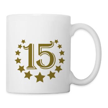 15_stars_birthday - Tasse - Weiß - Rechts