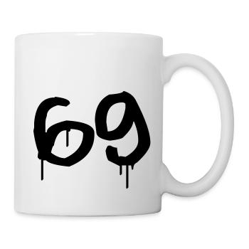 Tag : 69 - Mug blanc - blanc - Droite