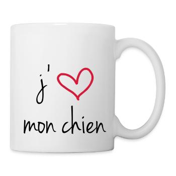 i love my dog - Tasse - Weiß - Rechts