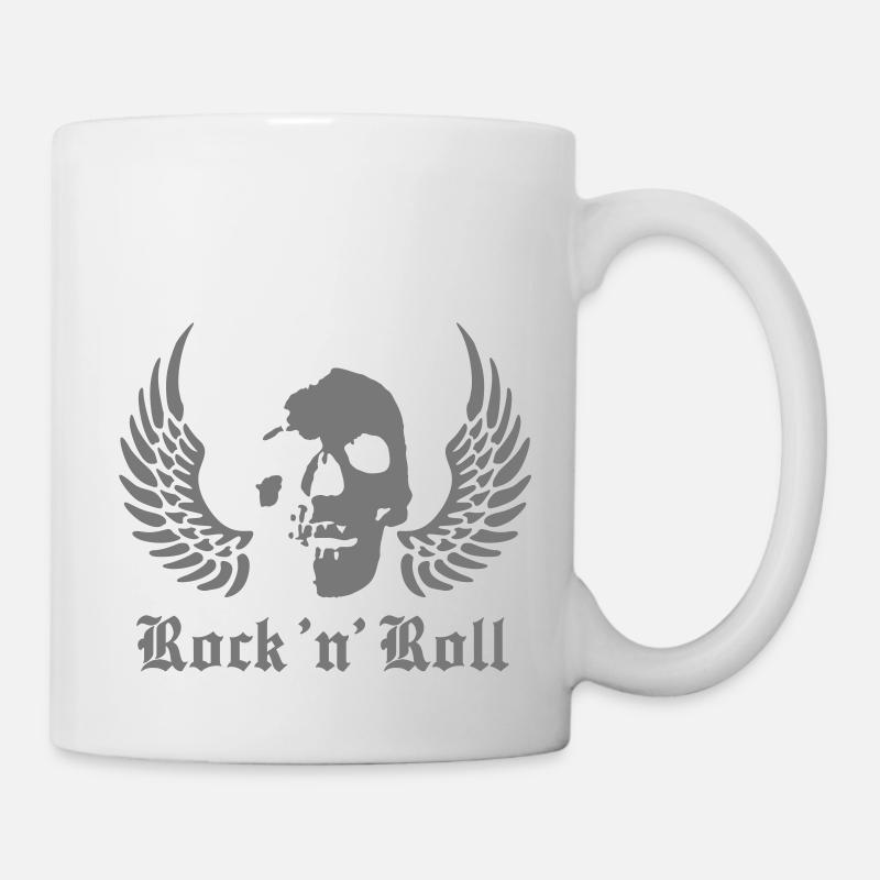 rock_skull_a_1c - Mug blanc - blanc