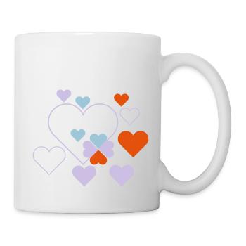 herzen - Tasse - Weiß - Rechts