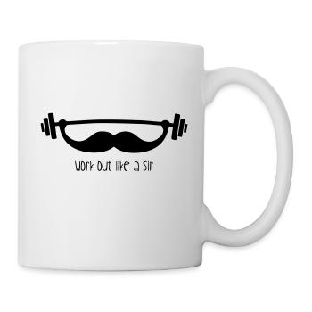 Workout like a Sir - Tasse - Weiß - Rechts