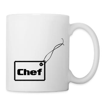 Chef Anhänger - Tasse - Weiß - Rechts