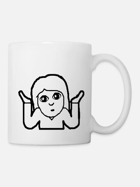 Emoji Frau Geschenk, Geschenkidee - Tasse - Weiß