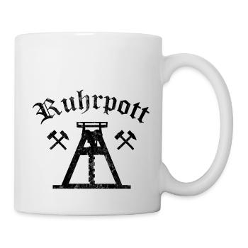 Ruhrpott Ruhrgebiet Motiv mit Zeche - Tasse - Weiß - Rechts