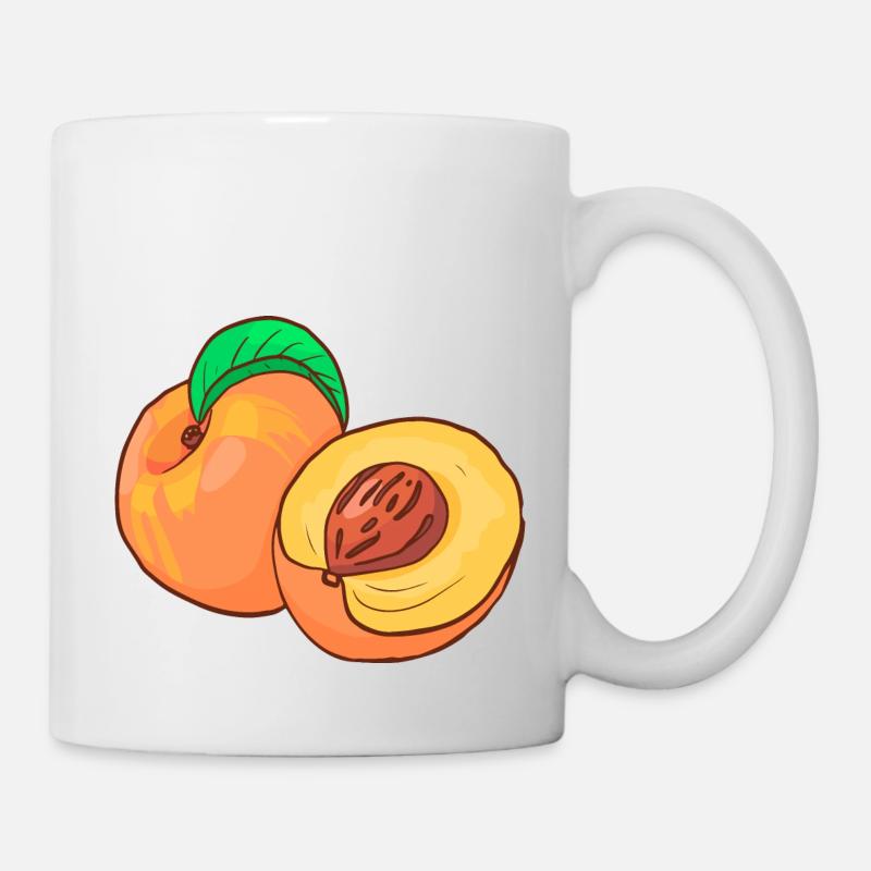 Pfirsiche - Tasse - Weiß