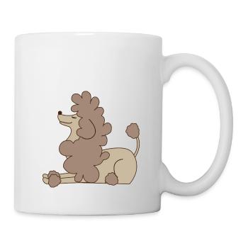 Pudel - Tasse - Weiß - Rechts