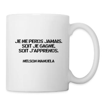 Nelson Mandela - citation - Mug blanc - blanc - Droite