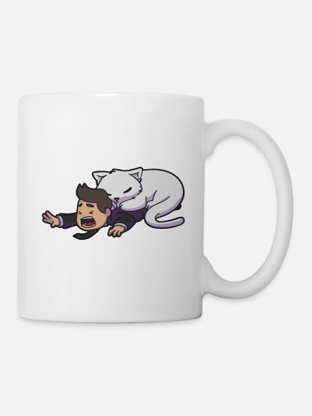 Cuddly cat - Mug - white