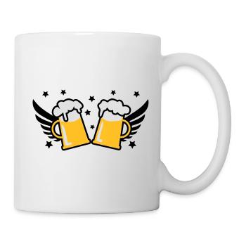 2 Mass Bier Bierkruege Flügel 3c Prost - Tasse - Weiß - Rechts