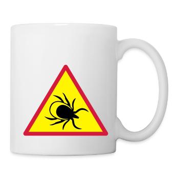 Achtung Zecken - Tasse - Weiß - Rechts