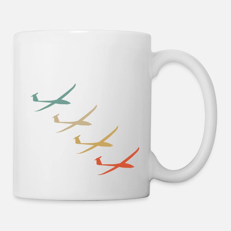 Retro vintage style glider glider - Mug - white