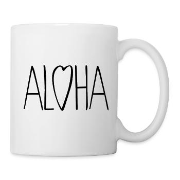 Aloha Love Zitat - Tasse - Weiß - Rechts