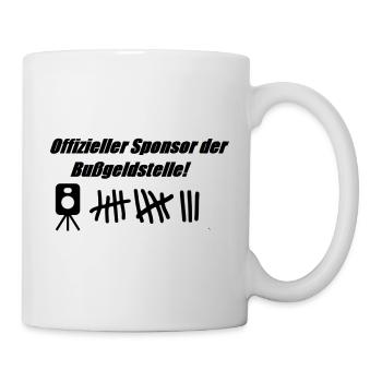 Offizieller Sponsor der Bußgeldstelle! - Tasse - Weiß - Rechts