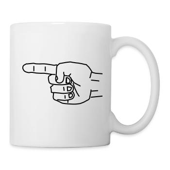 finger im with stupid impression vecteur - Mug blanc - blanc - Droite